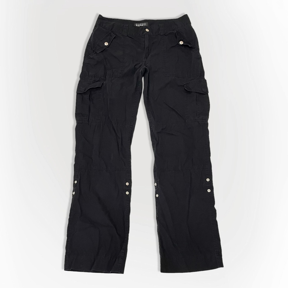 Vintage 00s Black Baggy Cotton Cargo Pants